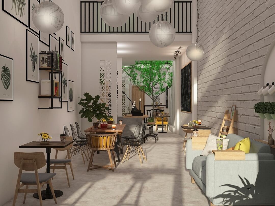 thiết kế quán cafe nhỏ đẹp